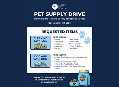 HCS Pet Supply Drive: Give a Little Love This Thanksgiving Season