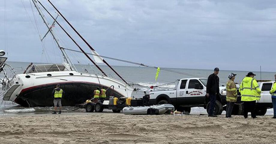 Large sailboat washes ashore on the Outer Banks with 95-year-old mariner inside