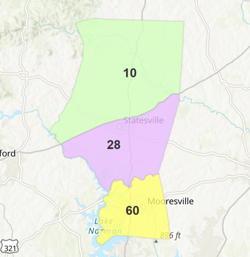 Map Of Iredell County Nc