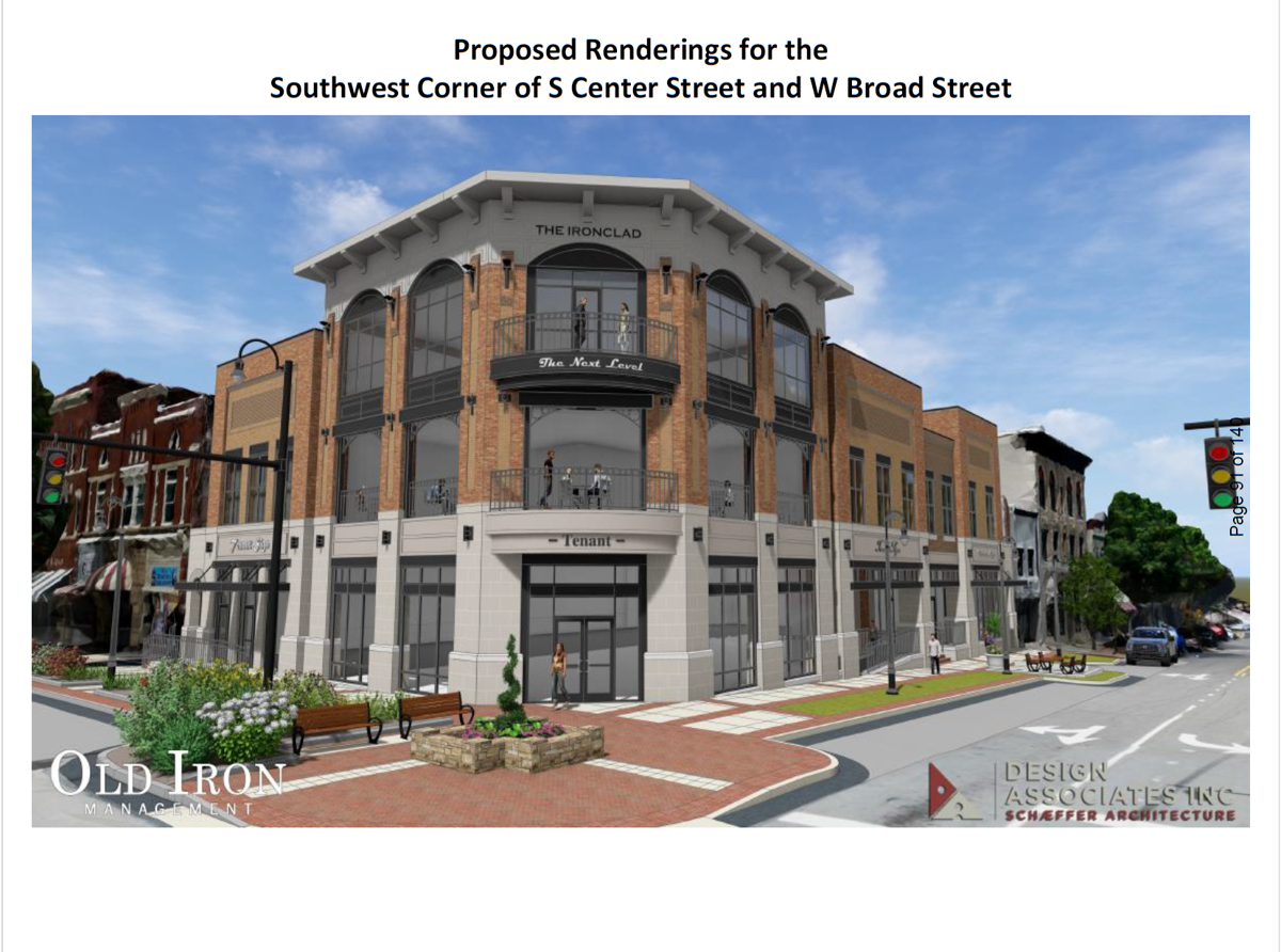 Initial plans for 3 downtown Statesville NC lots revealed(01)