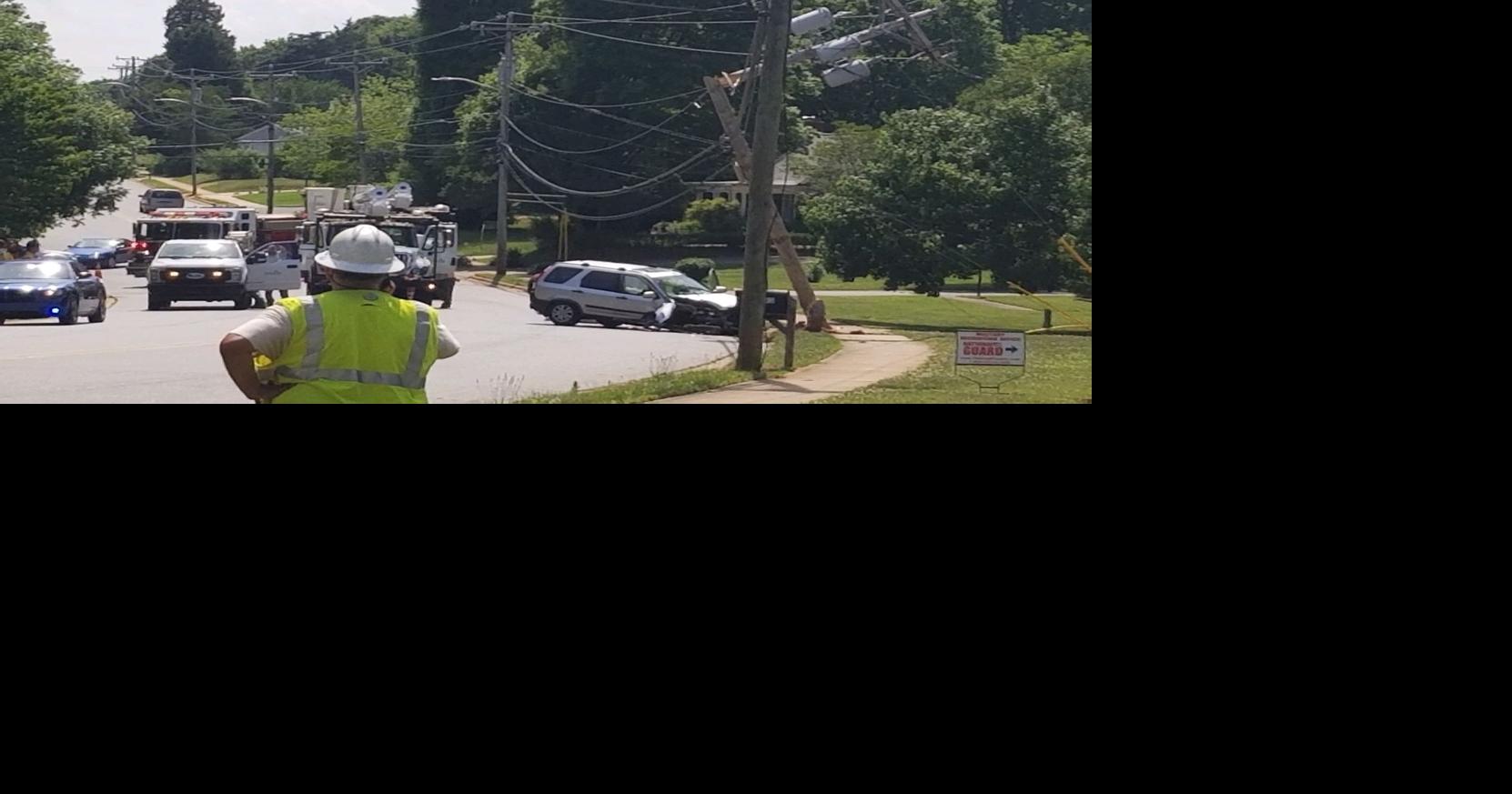 UPDATE: Car crashes into power pole on Hartness Road; power restored in ...