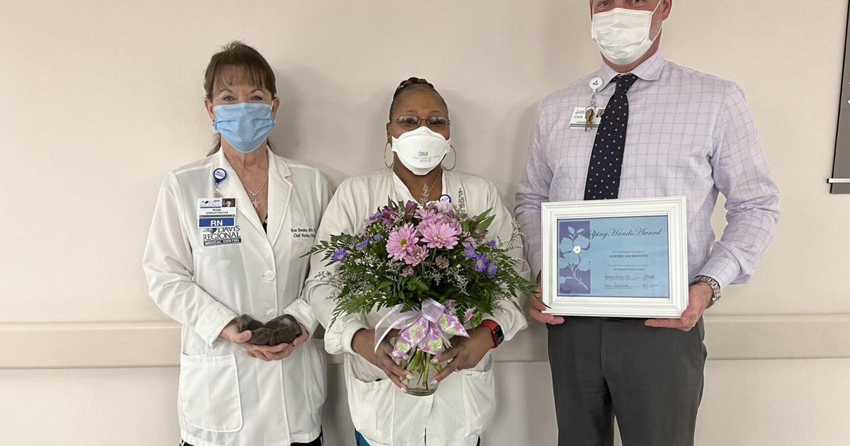 Davis Regional CNA recognized with Helping Hands Award