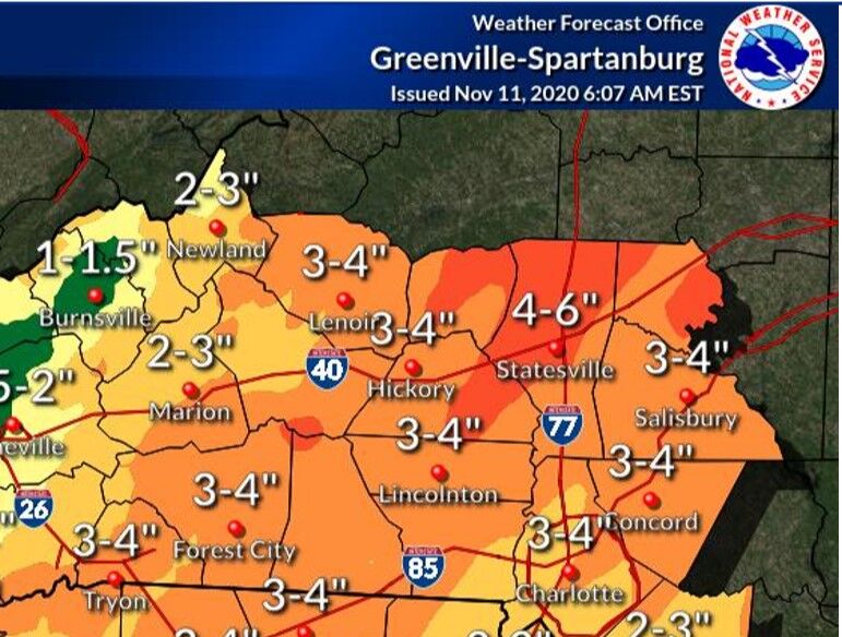 NWS Issues Flood Watch For Iredell, Potential For 'excessive' Rainfall ...