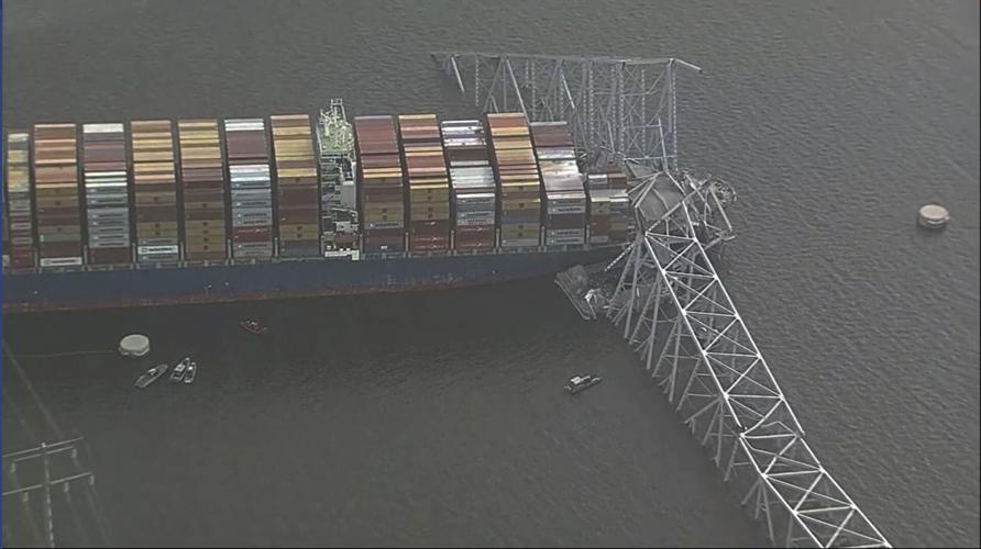 Baltimore bridge collapse Cranes arriving to remove wreck