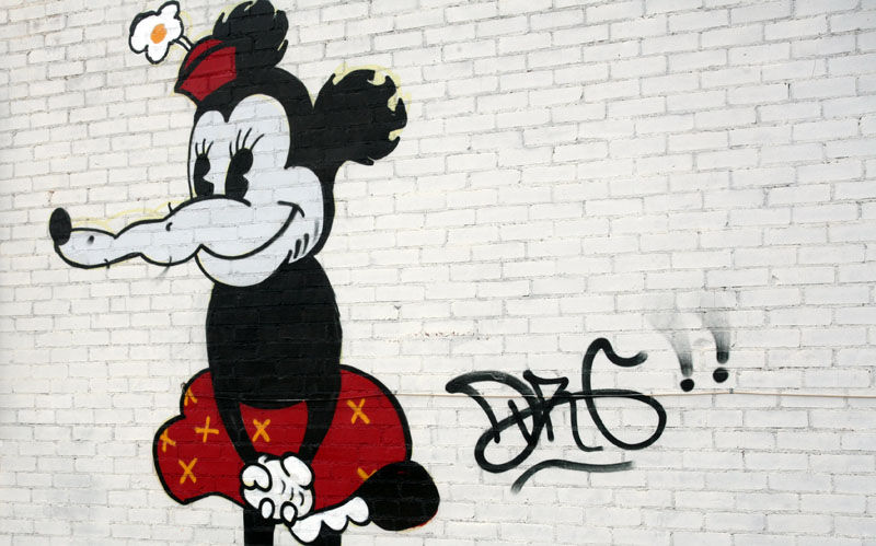Minnie Mouse Porn Captions - Art or graffiti? City manager must decide