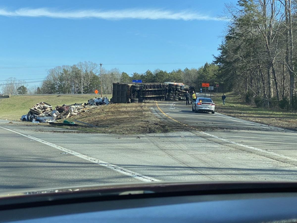 Tractortrailer overturns on I40Sharon School Road ramp Local News