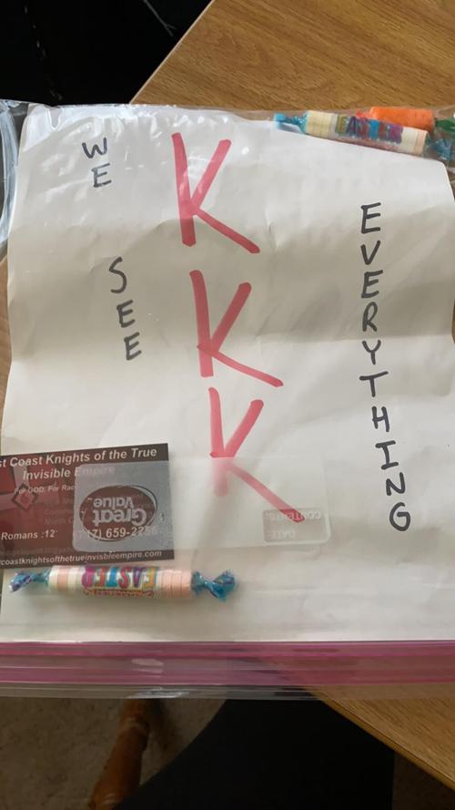 KKK flyer found by Genesis Houpe.