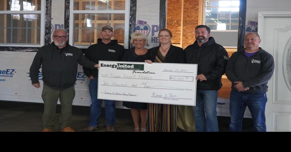 EnergyUnited Foundation donates 10K to Purple Heart Homes