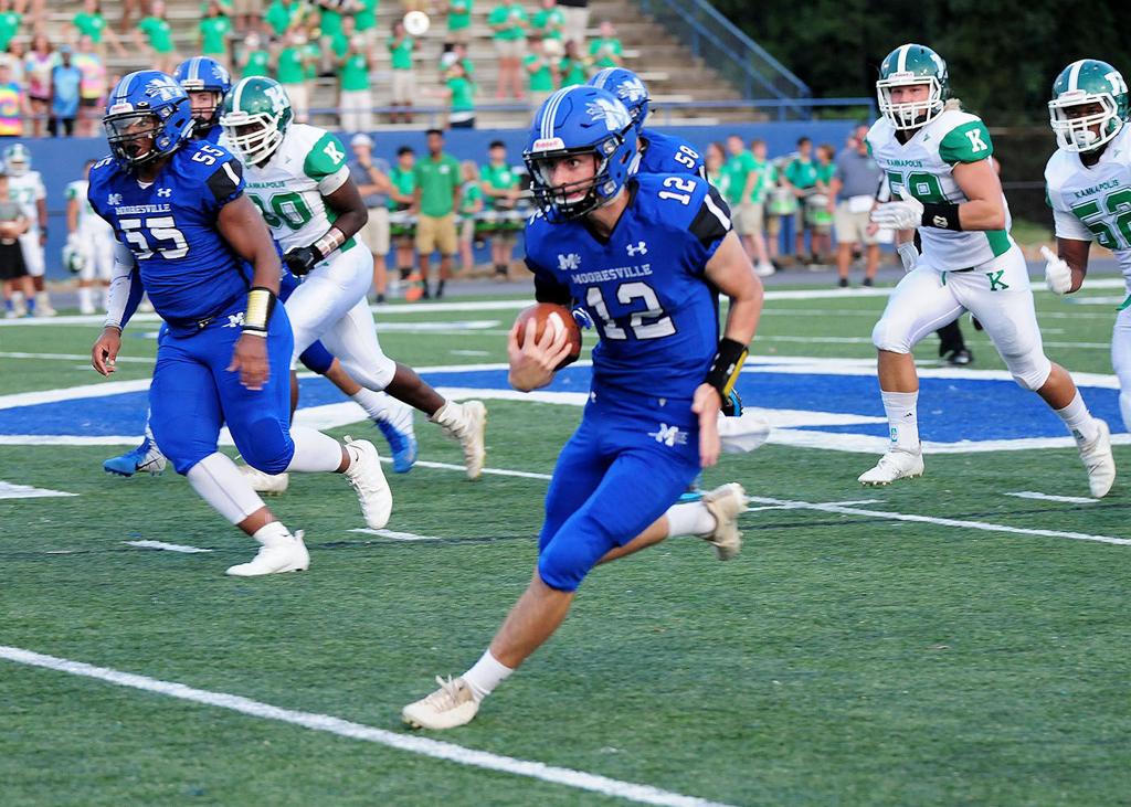 High School Football Mooresville Stages Late Comeback Defeats