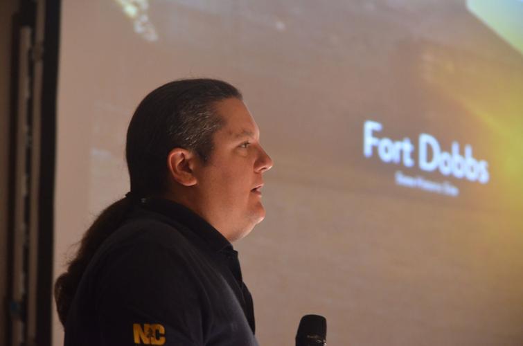 Jason Melius, a historic interpreter with Fort Dobbs, speaks on how the fort brings in tourist from across the country to learn its history.