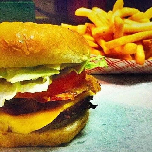 Double Bacon Cheeseburger and Fries