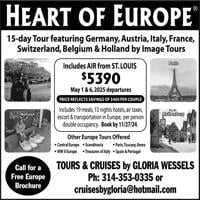 CRUISES & TOURS BY GLORIA - Ad from 2024-10-20