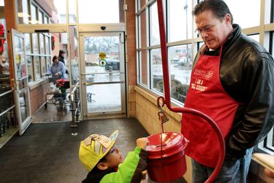Union worker volunteers as Salvation Army bell ringer