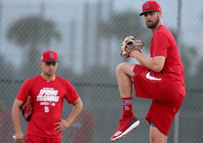 cardinals gant training spring stltoday goold derrick bird land pitcher warms hicks cgooden gooden jordan watches christian john right