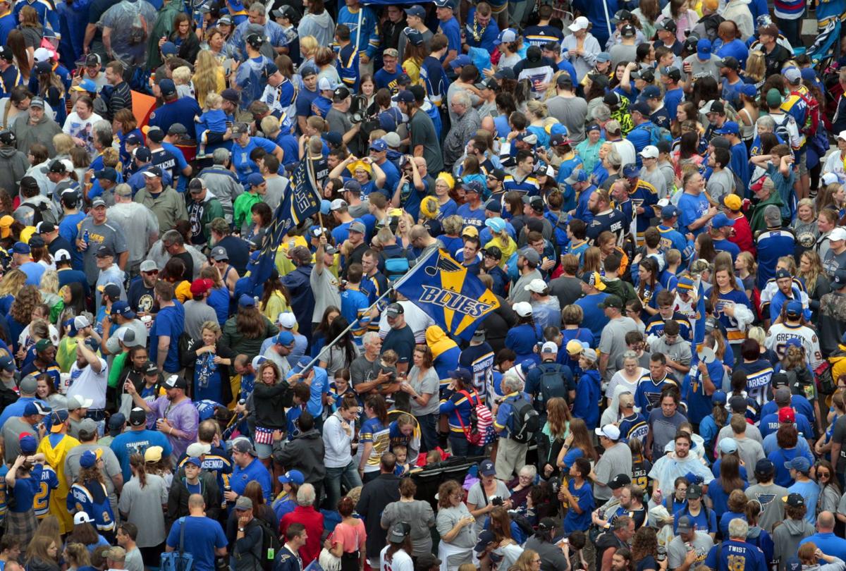 Fans pack downtown St. Louis to cheer on the first-time champion Blues