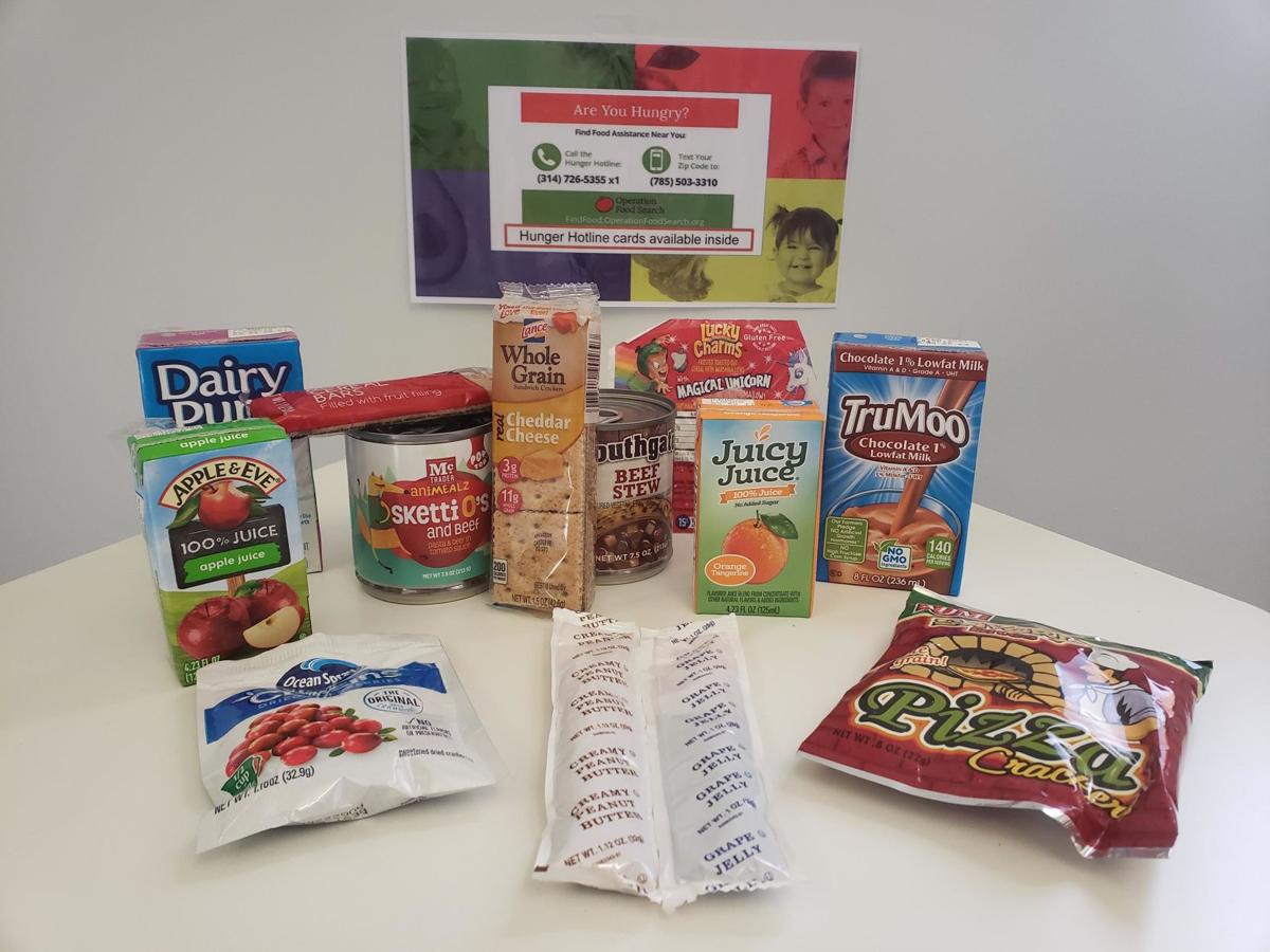 A sample of an emergency food pack