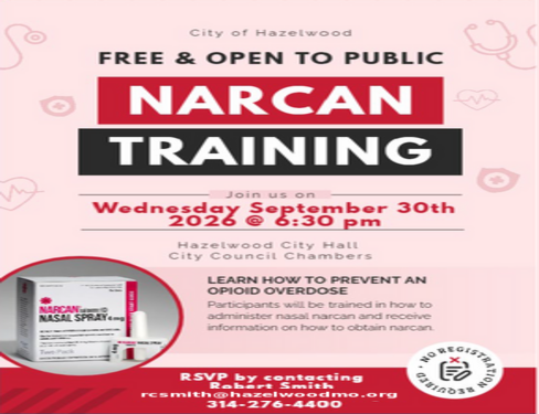 Free Narcan Training Offered September 30, 2026