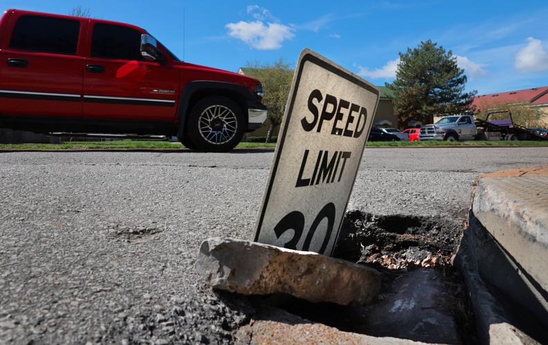 Slow down for the pothole