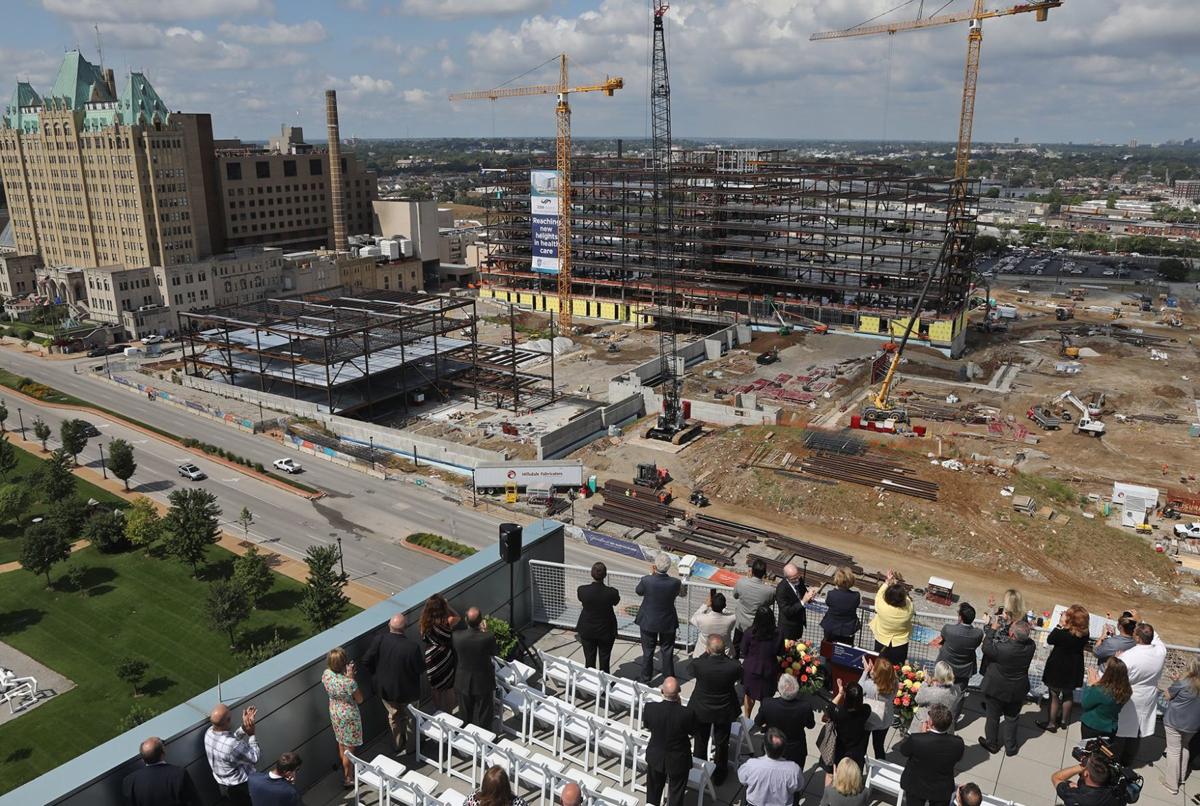 With steel beam in place, new $550 million St. Louis University Hospital reaches construction ...