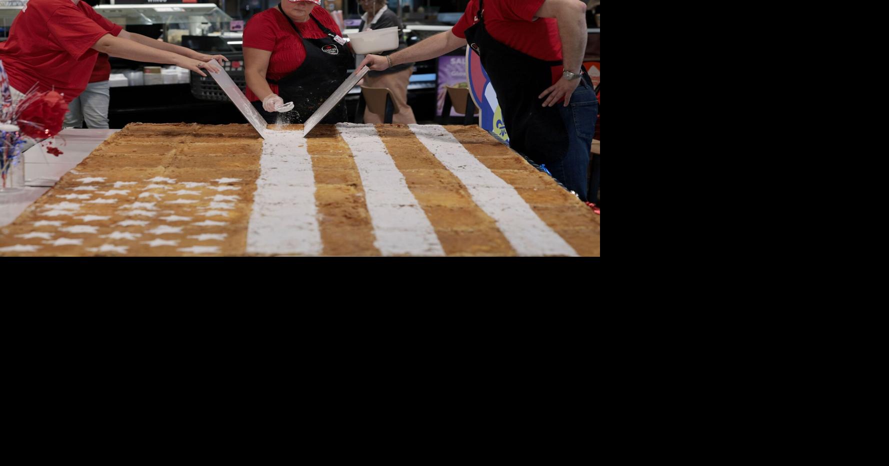 Photos: Schnucks chefs make 250 pounds of gooey butter cake for the nation's 250th birthday