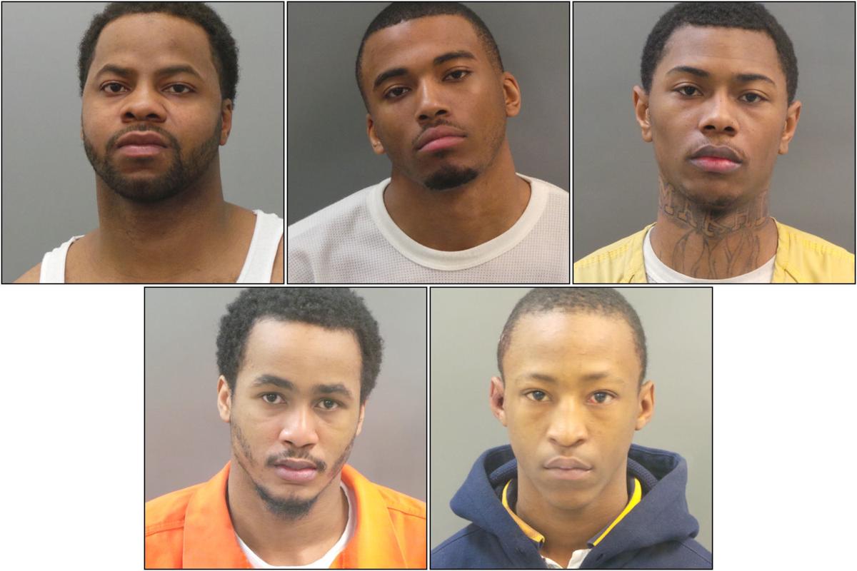 Marquise Randell Henderson, Nathan Tilson Jr., Marcus Tyrone Jackson, Jordan D. Brown and Cortez Smith