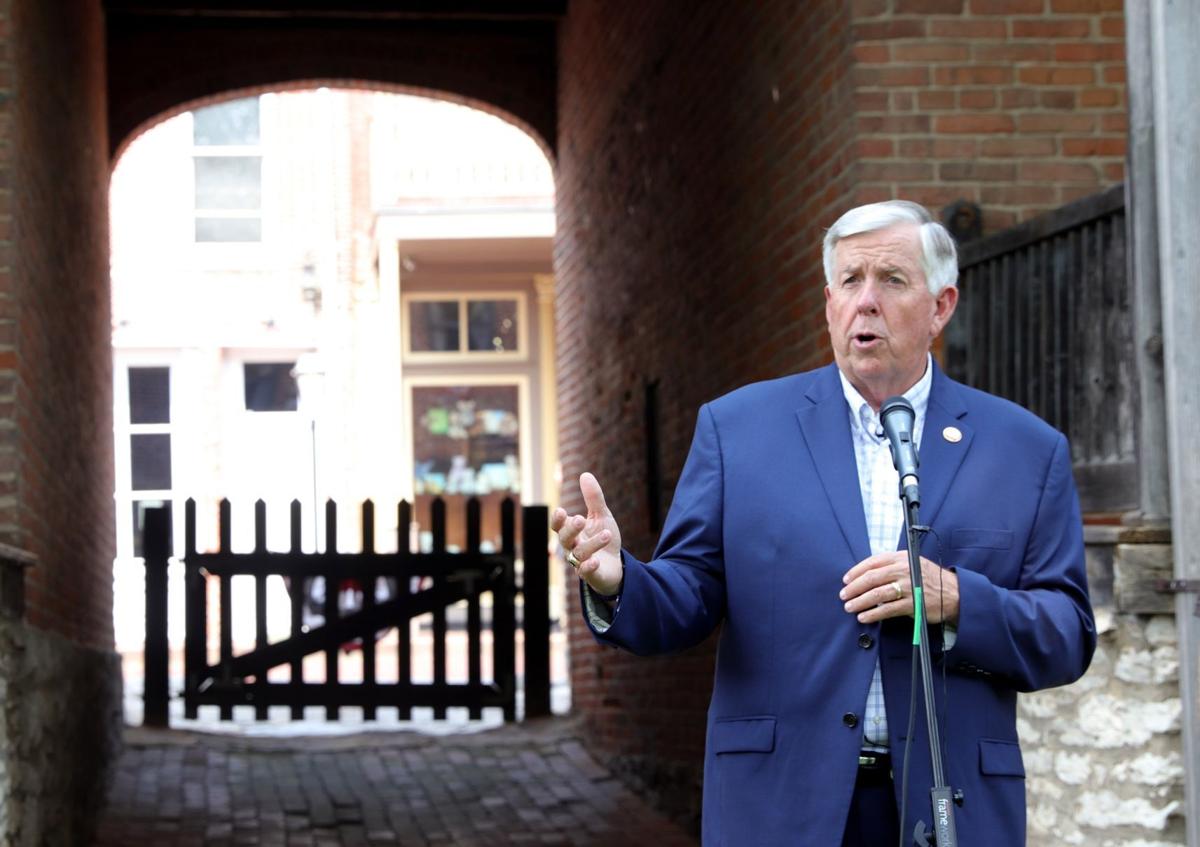 Missouri Gov. Mike Parson visits historic sites