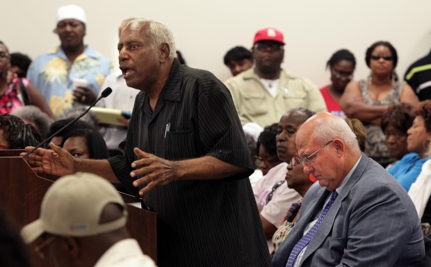 Residents speak on Paul McKee's NorthSide development at TIF Commission meeting