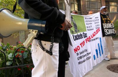 Group protests Laclede Gas TIF package proposal