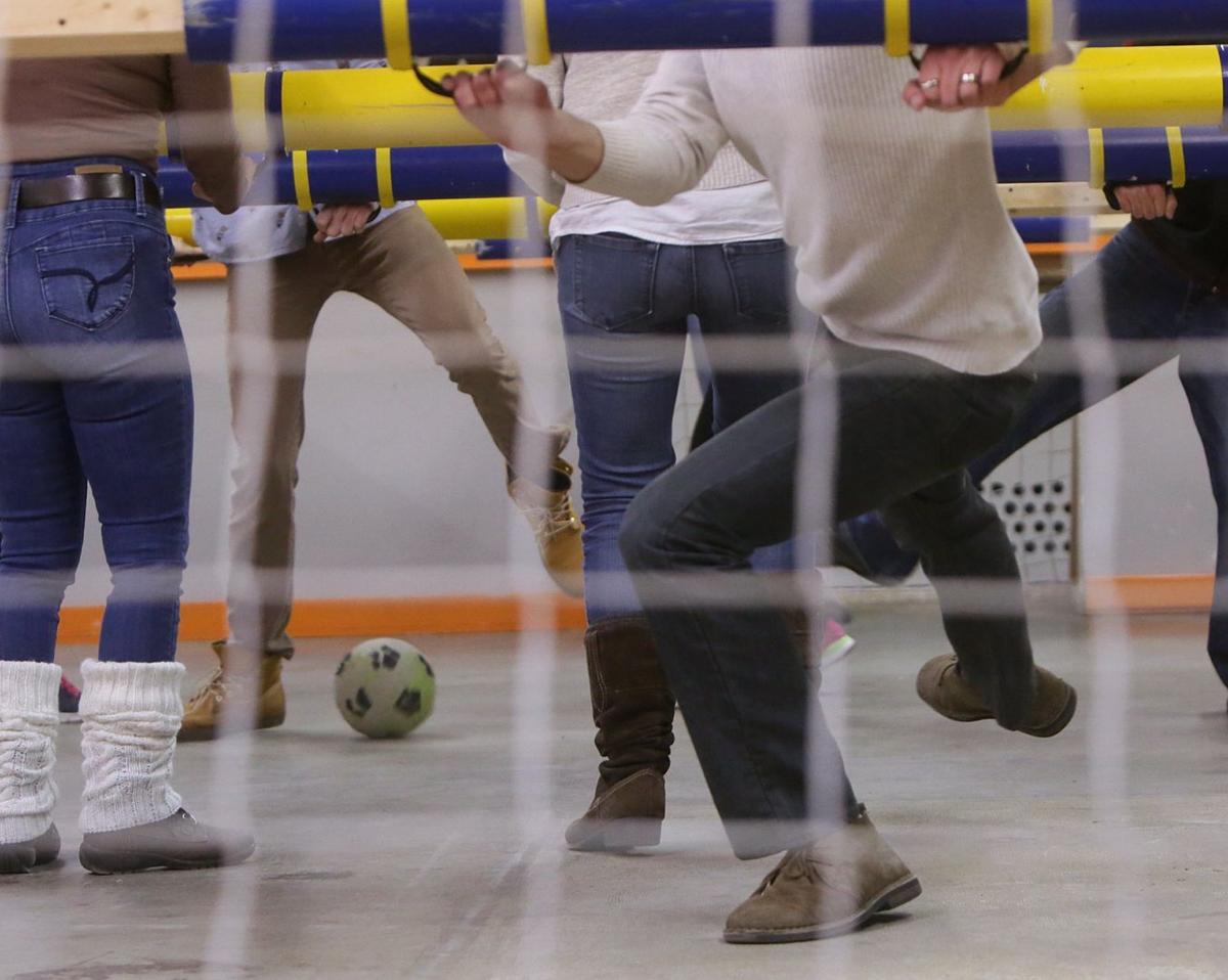 Human foosball features breathstealing twists, turns Health