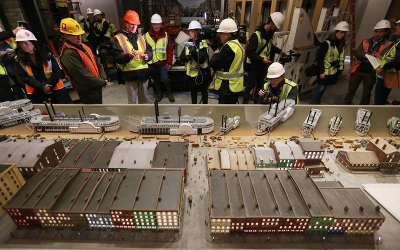 Tour of construction at  Arch Museum