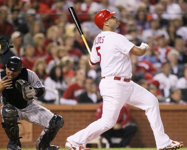 Albert Pujols St. Louis Cardinals Unsigned Prepares to Bat in the