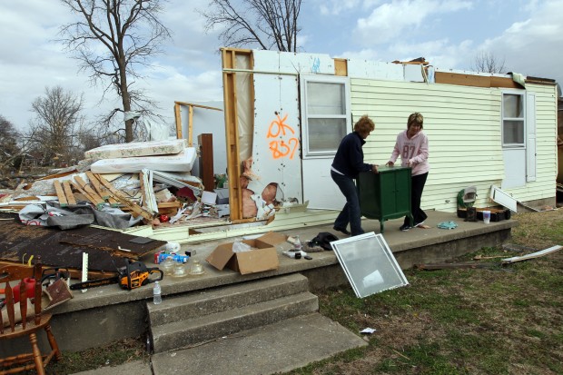 Harrisburg Tornado Aftermath- moving furniture