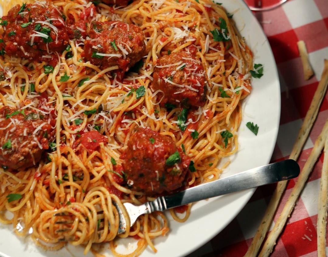 Spaghetti and Veal Meatballs