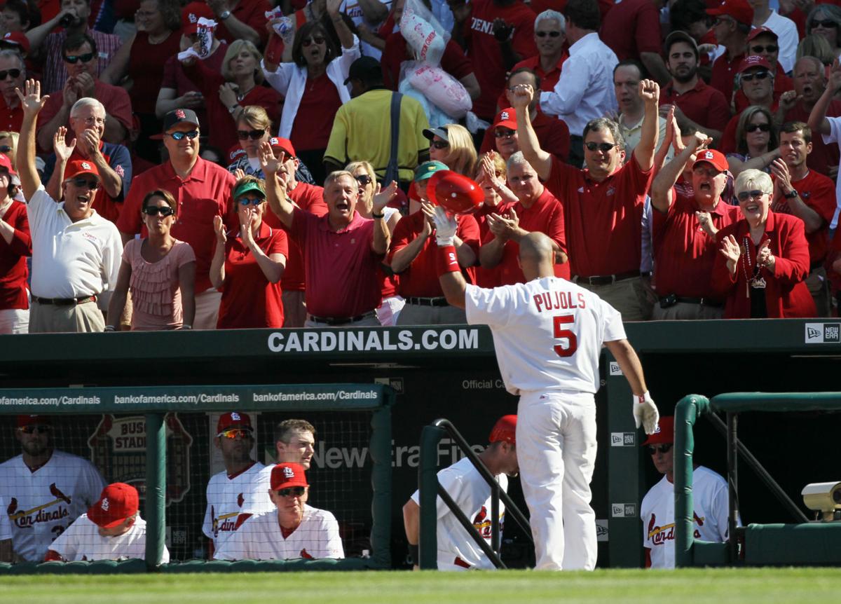 The St. Louis Cardinals played the Houston Astros in the home opener at Busch Stadium in St. Louis, Mo.