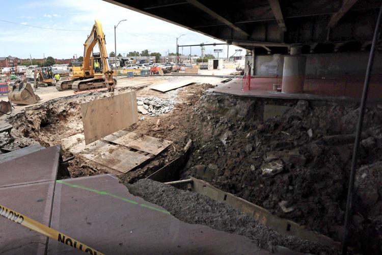 Crews continue to work on sinkhole repairs