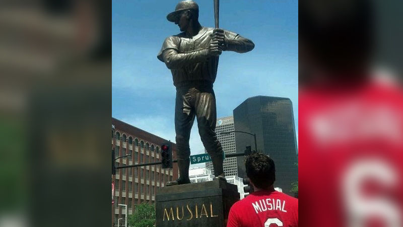 Stan Musial Statue, 700 Clark St, St Louis, MO, Historical Places