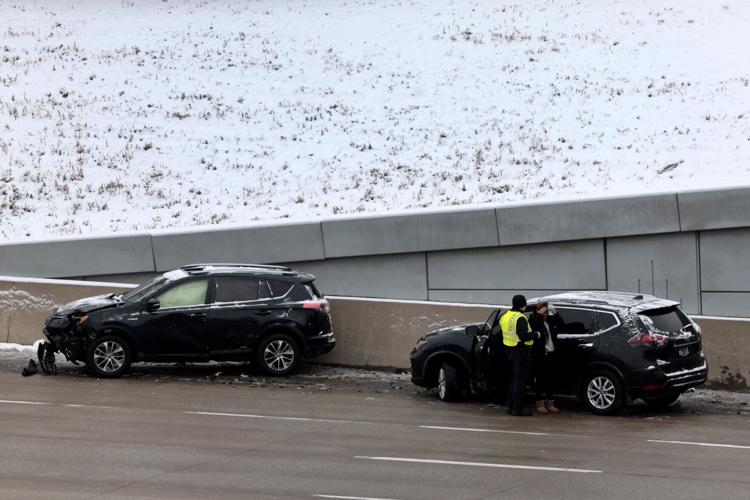 Residents navigate slushy streets