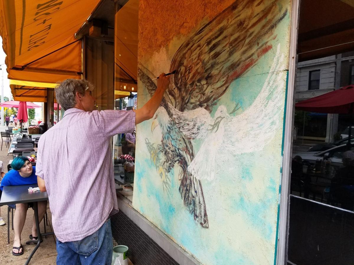 Broken Glass And Plywood Art Volunteers Clean Up Delmar Loop