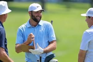 Practice is underway for the BMW Championship at Bellerive Country Club in Town and Country
