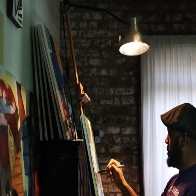 Artist S Paintings Of African American Family Life Attract Broad