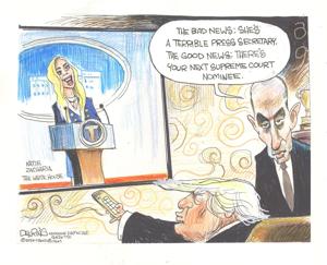 Cartoon: Press secretary