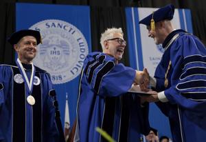 Director James Gunn receives honorary degree from SLU