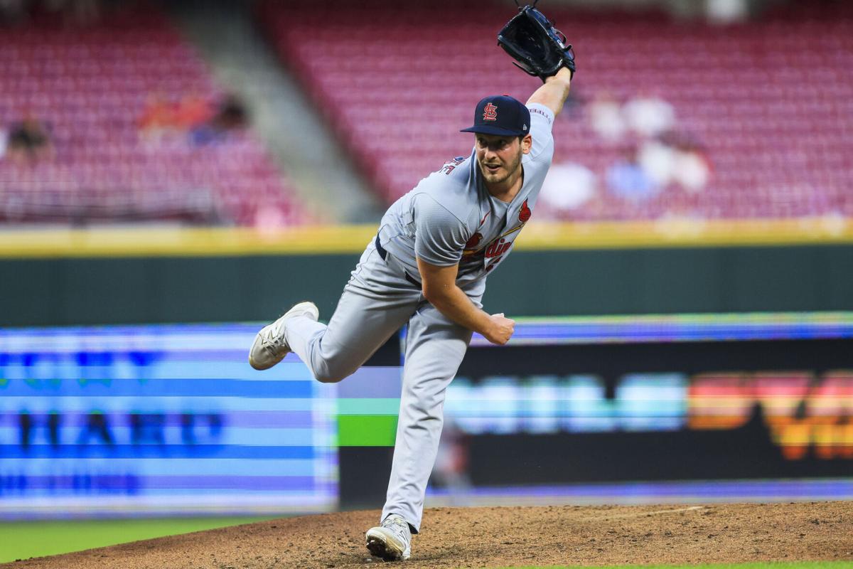 Aug 17, 2026; Cincinnati, Ohio, USA; �����Ӱ�ԭ�� Cardinals starting pitcher Andre Pallante (53) pitches against the Cincinnati Reds in the sixth inning at Great American Ball Park. Mandatory Credit: Katie Stratman-Imagn Images