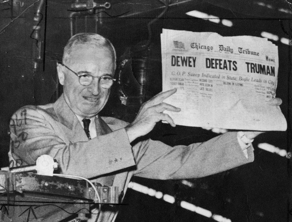 Nov. 4, 1948 • Truman&#39;s St. Louis stop yielded a photo for the ages | History | comicsahoy.com