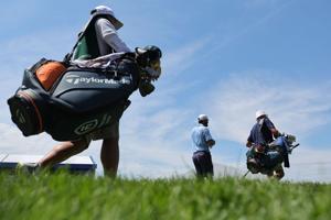 Practice is underway for the BMW Championship at Bellerive Country Club in Town and Country
