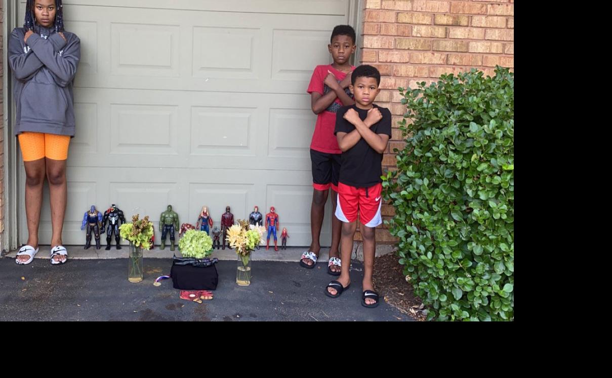 Florissant boy holds moving memorial for Chadwick Boseman, the actor(01)