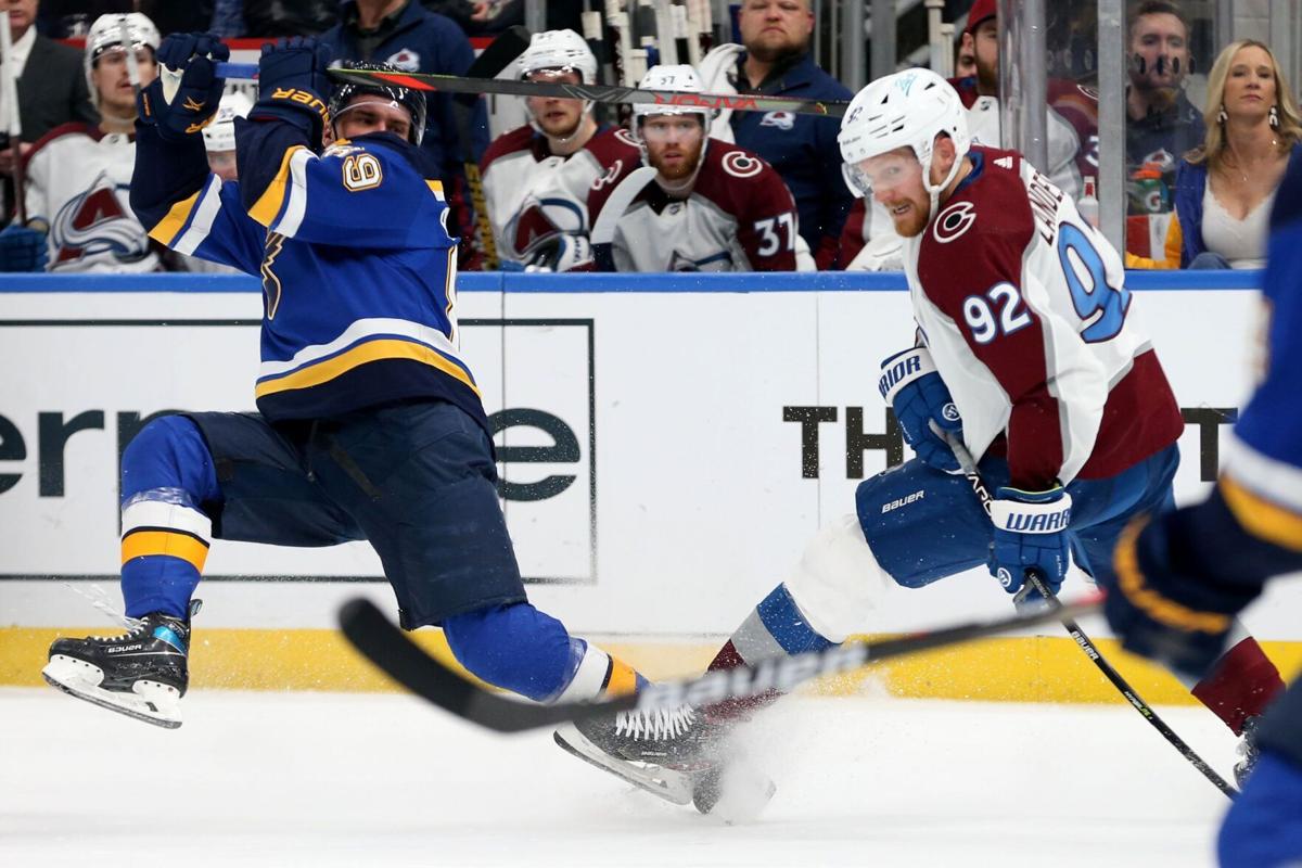 Jordan Binnington restrained from nearly starting goalie fight at end of  Blues vs. Avalanche