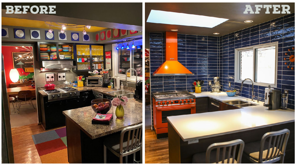 Vibrant kitchen makeover with an orange stove is a highlight in Crestwood home | Home & Garden