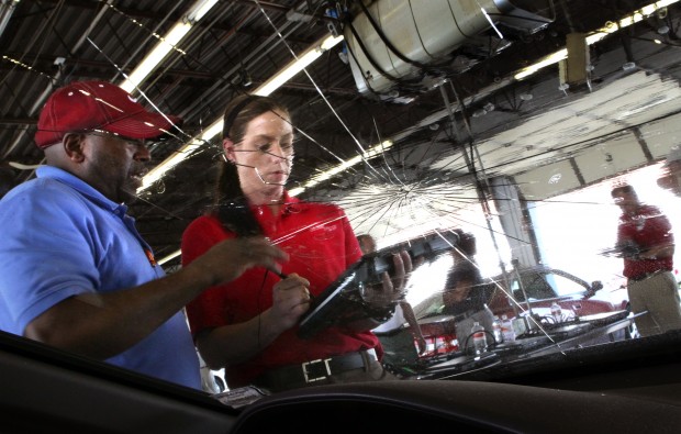 Insurance adjusters� business is booming with hail damage Insurance adjusters� business is booming with hail damage