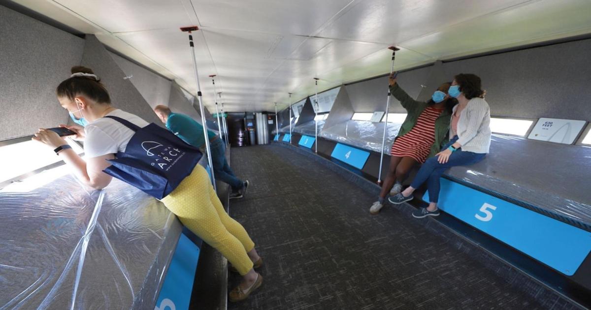 St. Louis Arch Riding Tram rides to the top of the Gateway Arch resume Tuesday